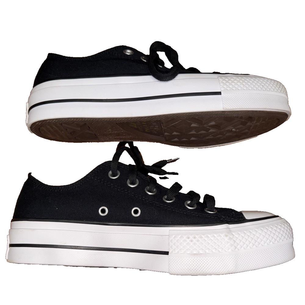 Converse Chuck Taylor All Star Lift Platform Black Low Tops Women 7.5 - Picture 8 of 8